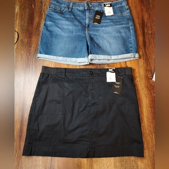 NWT Size 20M Lee short denim and black nwt skirt Lee - Picture 11 of 11